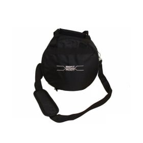 black 432hz tongue drum carrying case with beat root logo